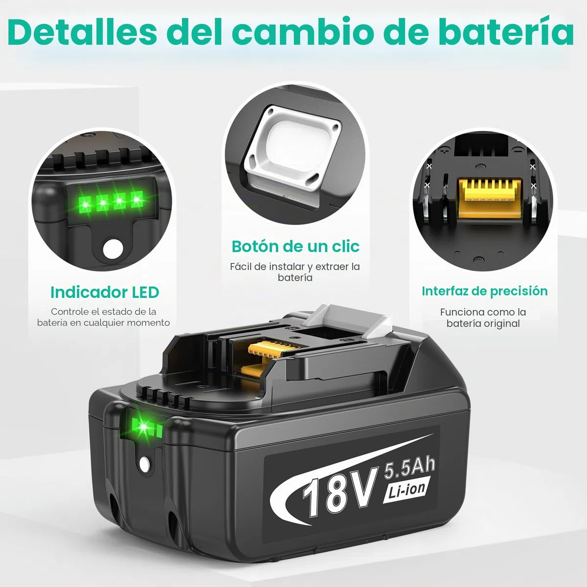 6 unidades de 5,5 Ah batería para Makita LXT, ASUNCELL 18 V DC18RC batería de repuesto para Makita compatible con Allen Makita 14,4 V-18 V baterías de iones de litio BL1815 BL1830 BL1850 BL1430