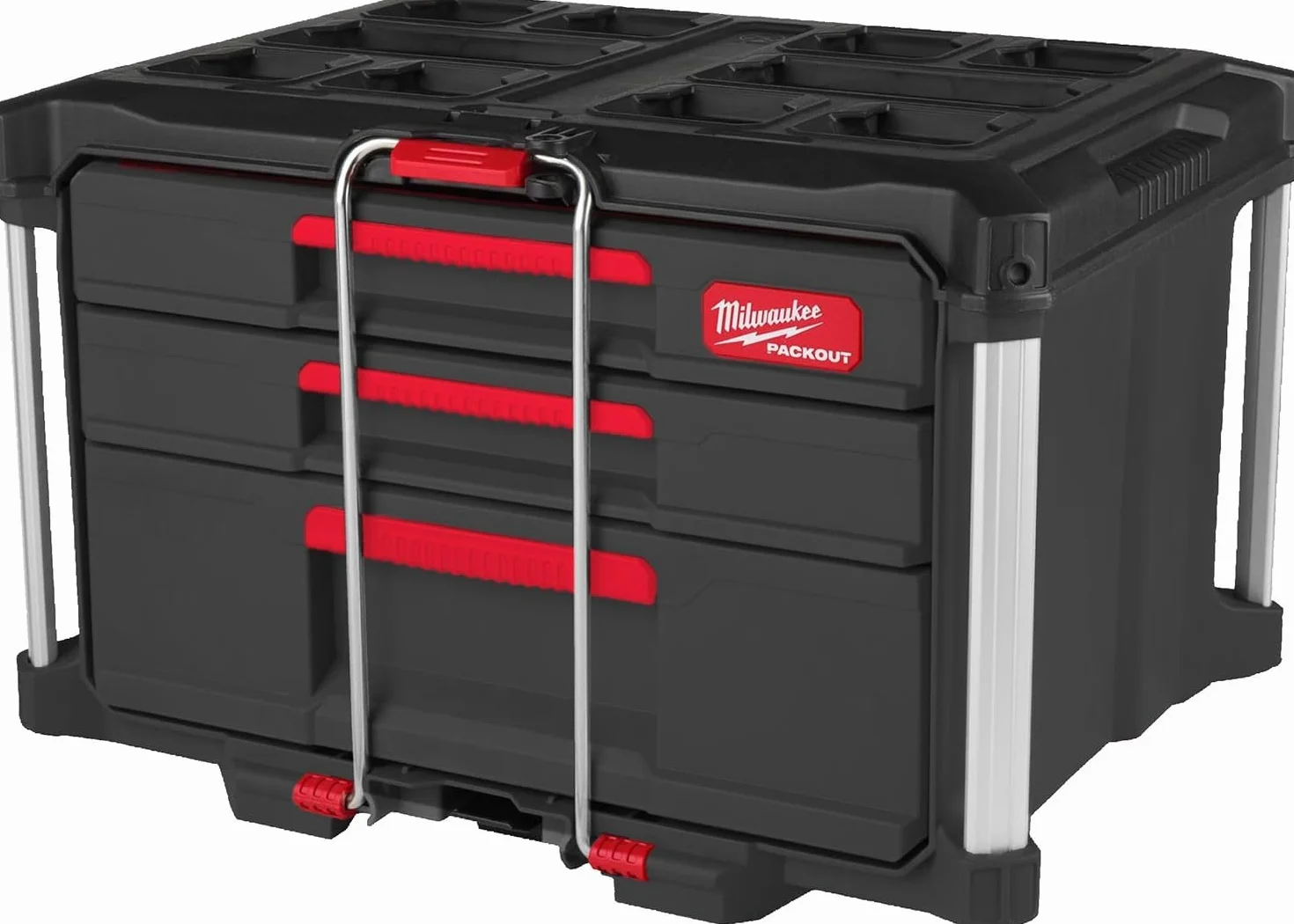 Contenido: 2 cajones + 1 cajón superior. Milwaukee