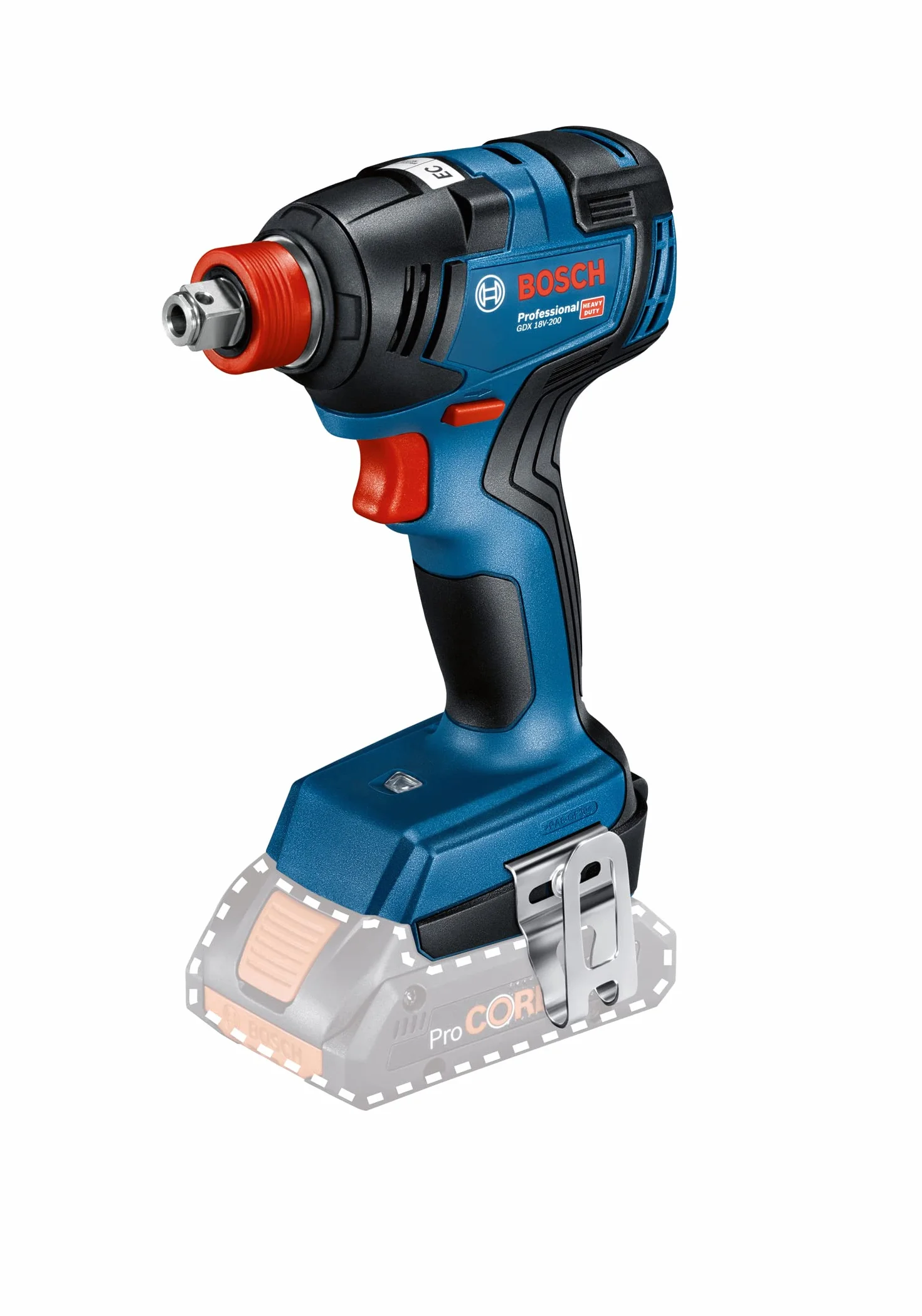 Bosch Professional 18V System atornillador de impacto a batería GDX 18V-200 (par de apriete máx. 200 Nm, sin batería/cargador)