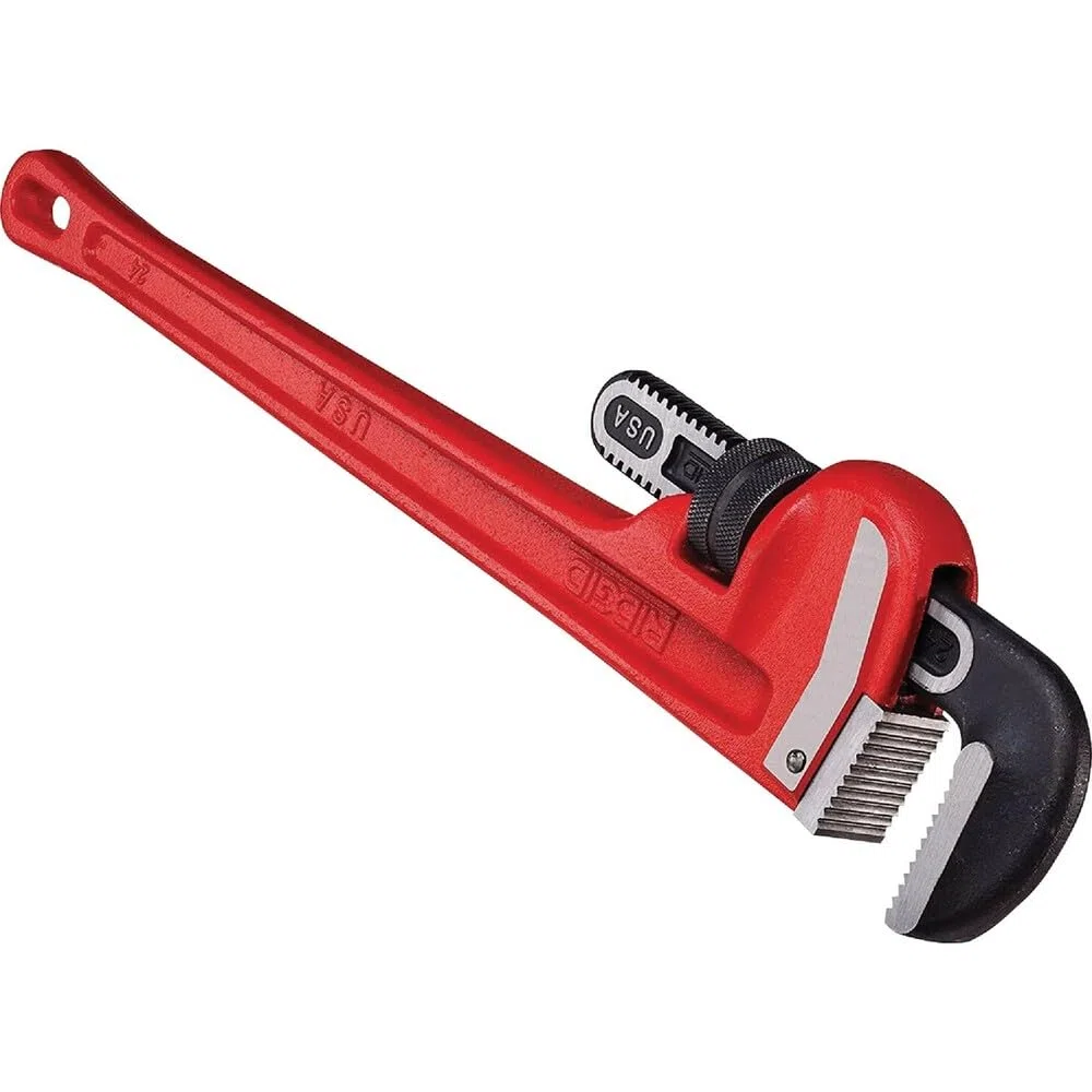 RIDGID 31030 Llave de tubo recta para servicio pesado de 24 pulgadas, Llave de fontanería de 24 pulgadas