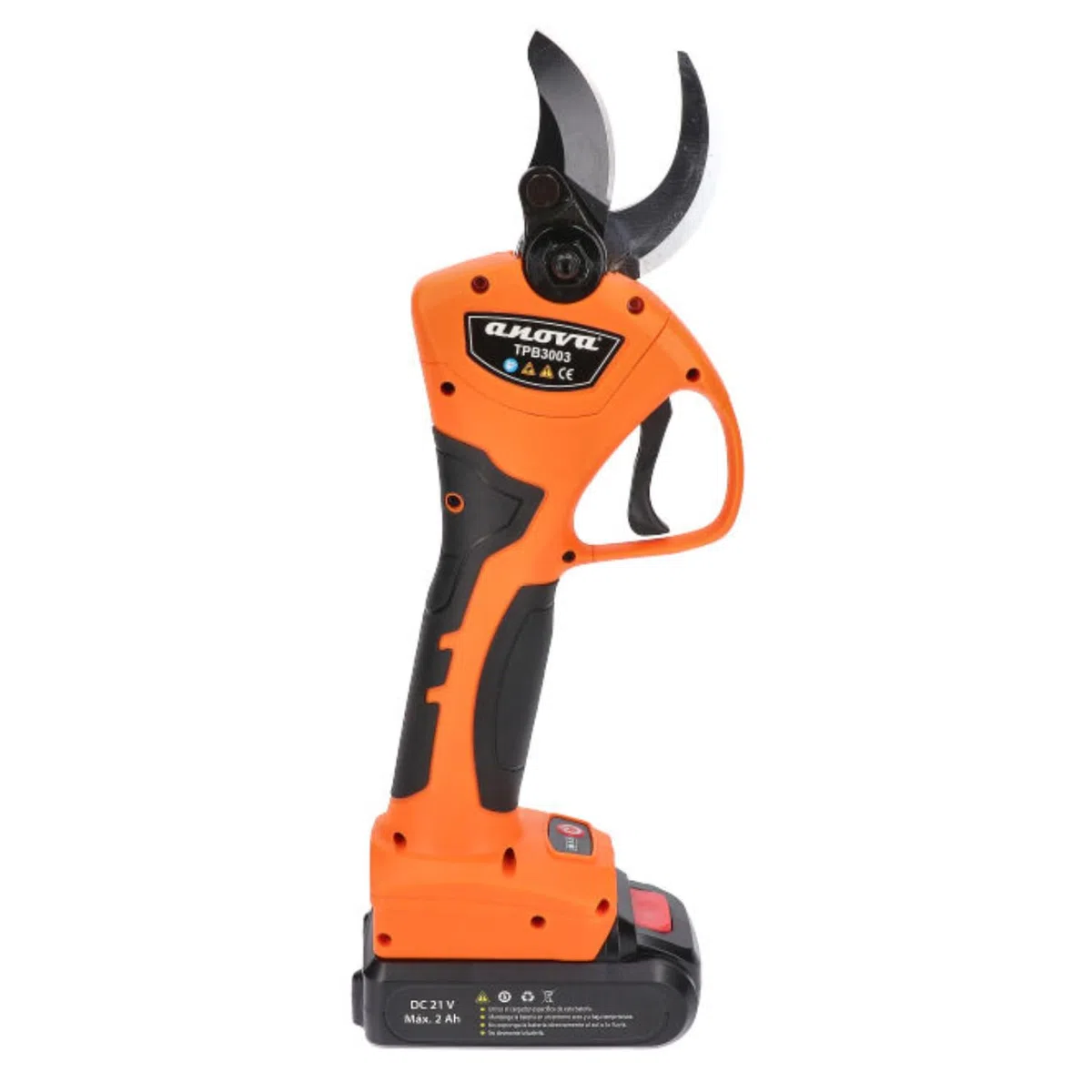 ANOVA - Tijera de poda | 1050 W | 21 V DC | 1,3 KG | Tiempo Carga 2-2,5 H | Ø Corte 0-25 - 40 MM | para Poda en Viñas, Frutales y Mantenimiento de Jardín | Acero de Calidad