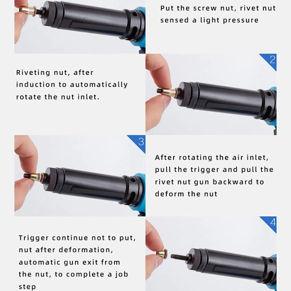 Remachadora de aire hidráulica automática Herramienta de tuercas remachadoras ciegas, Pistola de remaches neumática hidráulica industrial, Pistolas de tornillo eléctrico Herramienta remaches neumática