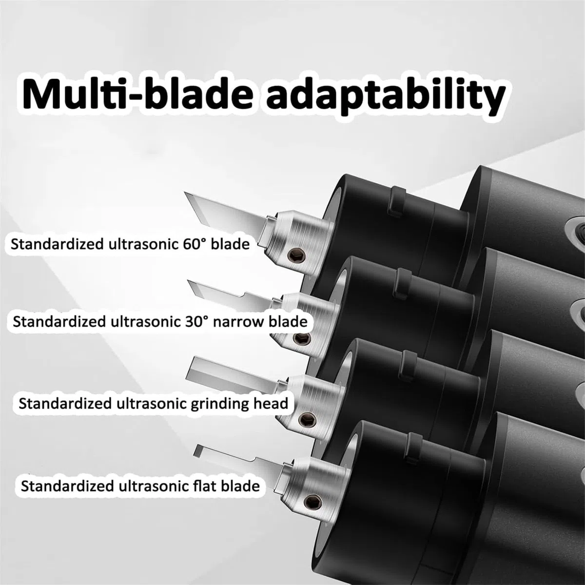 Kit de Herramientas de Corte ultrasónico Profesional de 40 KHz para Manualidades: cúter de Mano con 50 Cuchillas de Repuesto, diseño ultrasilencioso, Ideal para Impresiones 3D, PVC y Cuero.