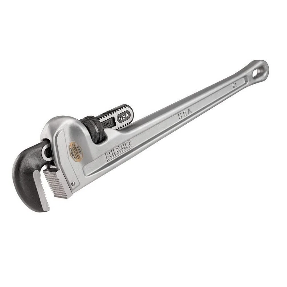 RIDGID 31105 Modelo 824 Llave recta de aluminio para tubo, Llave de fontanería de 24 pulgadas