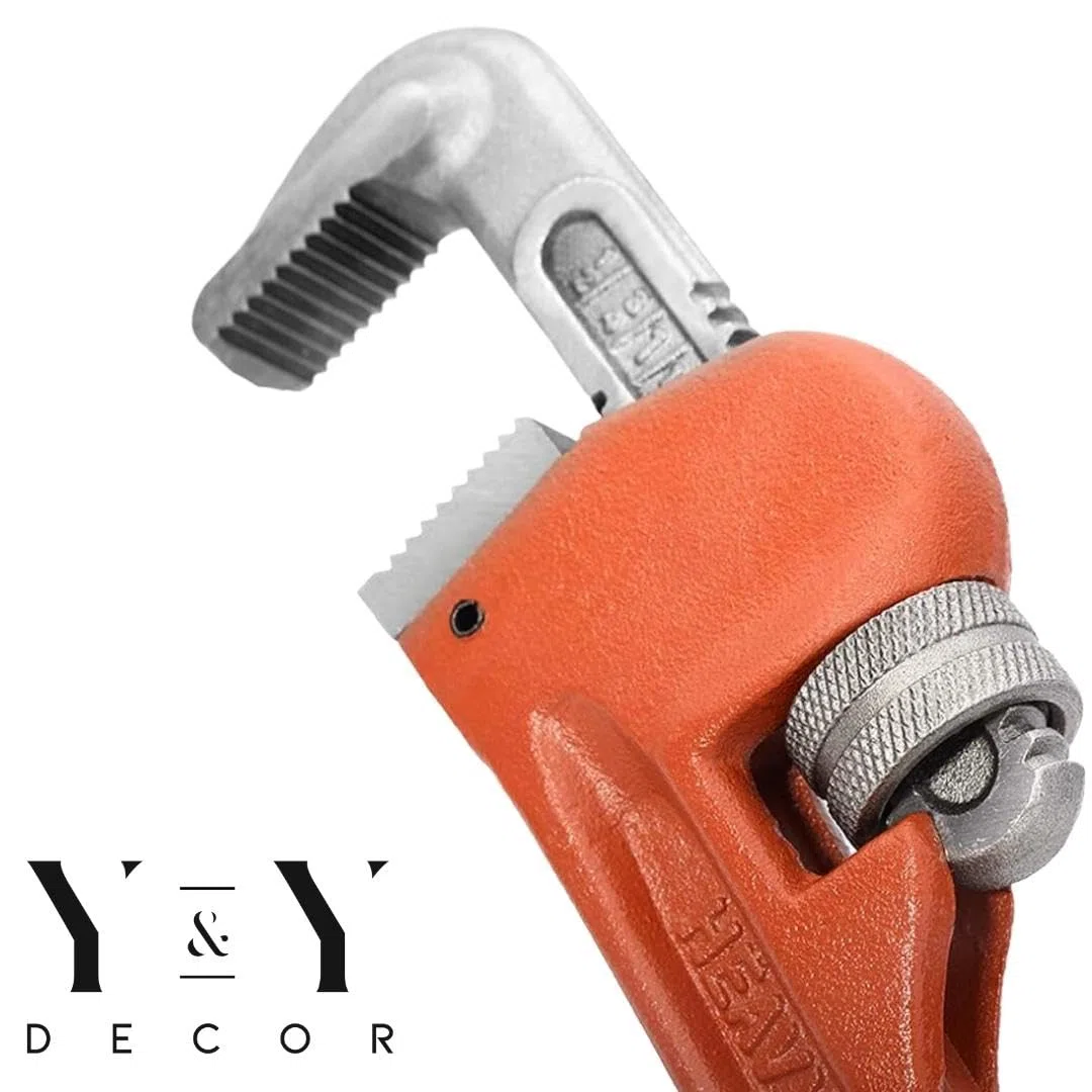 Y&Y Decor Juego de 4 llaves de tubo, con tratamiento térmico de fontanería con agarre suave, mordazas ajustables, 20,32 cm, 10 pulgadas, 14 pulgadas, 18 pulgadas, mano resistente