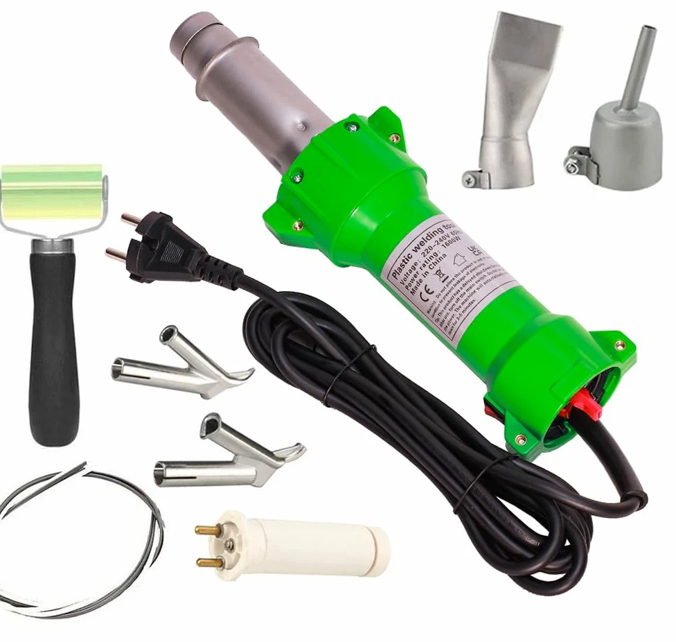Beyondlife 1600W Pistola Térmica Pistola de Aire Caliente Antorcha de Soldadura Soldador Plástico Soldador Pistola de Soldadura Para Suelo, con Iluminación Led