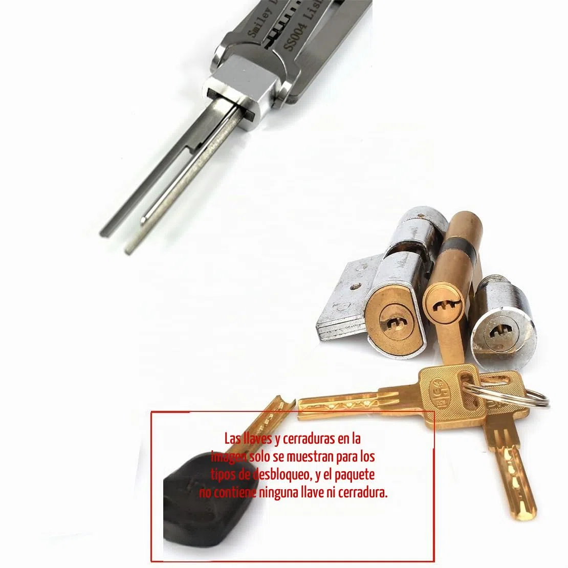 Juego de herramientas profesionales de ganzúas 2 en 1, kit de 5 piezas modelos SS001 SS002 SS003 SS004 SS005, para abrir múltiples tipos de cerraduras de puerta para cerrajero, entusiasta