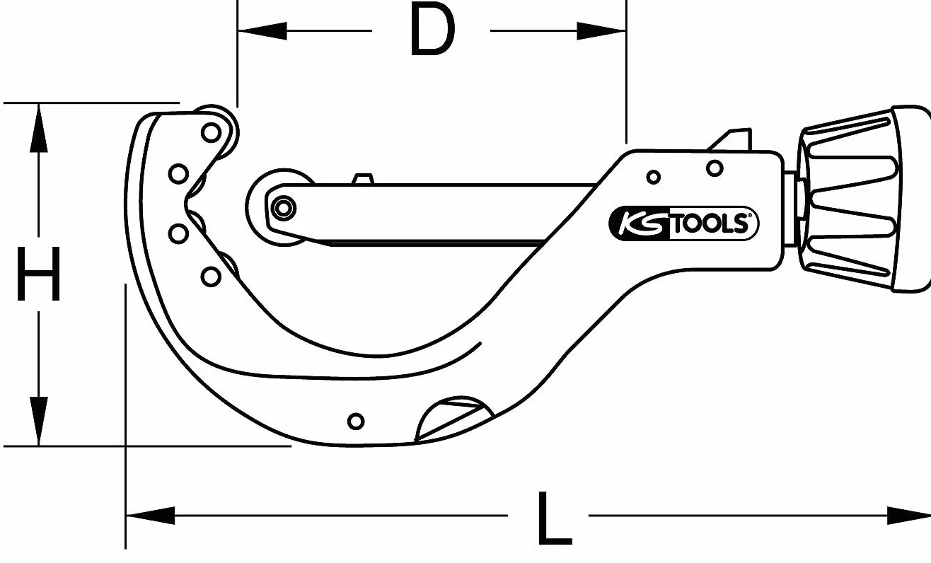 KS Tools 222.1250 Cortatubos automático 50-140mm