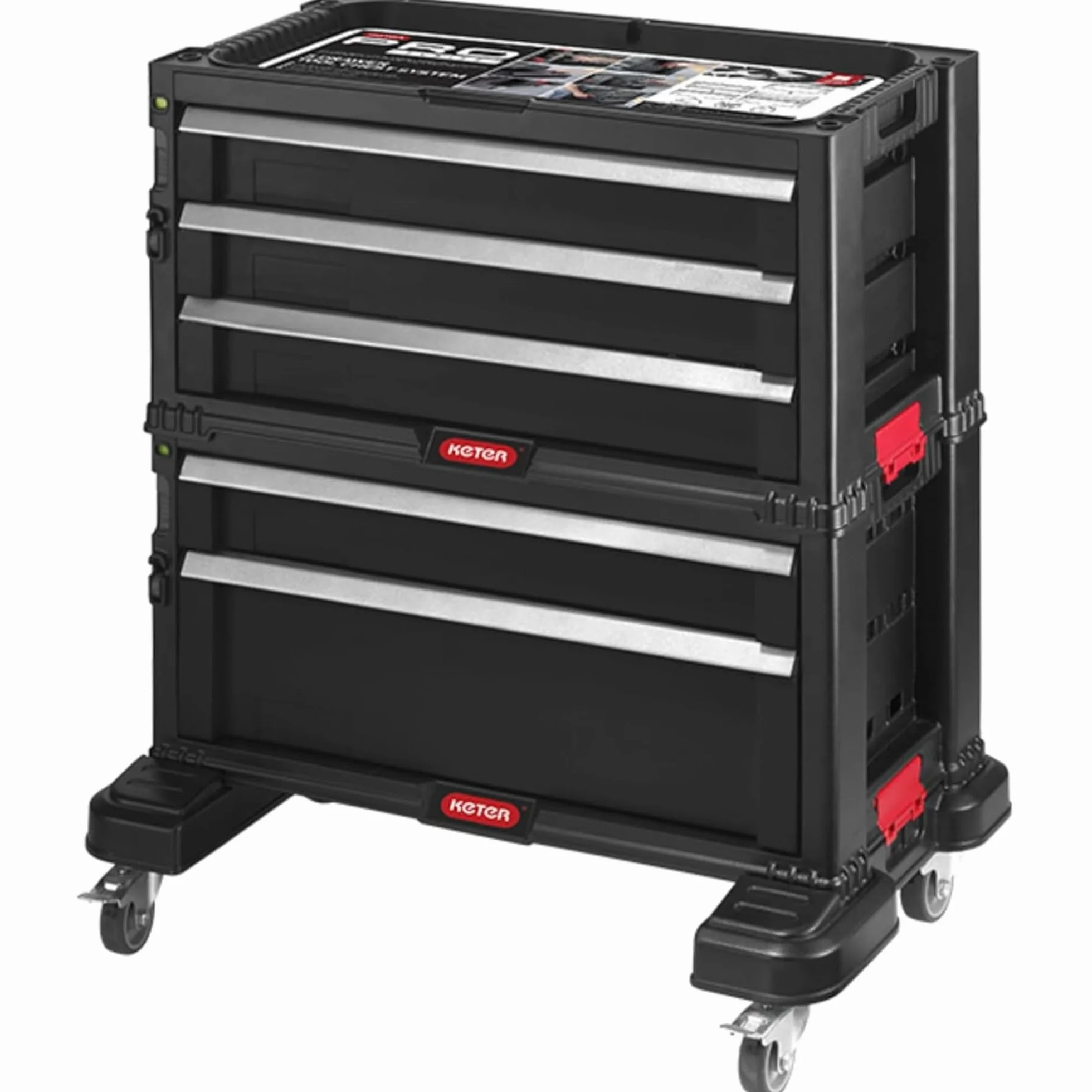 Keter Organizador para Herramientas automotrices para mecánicos y Garaje doméstico, Color Negro