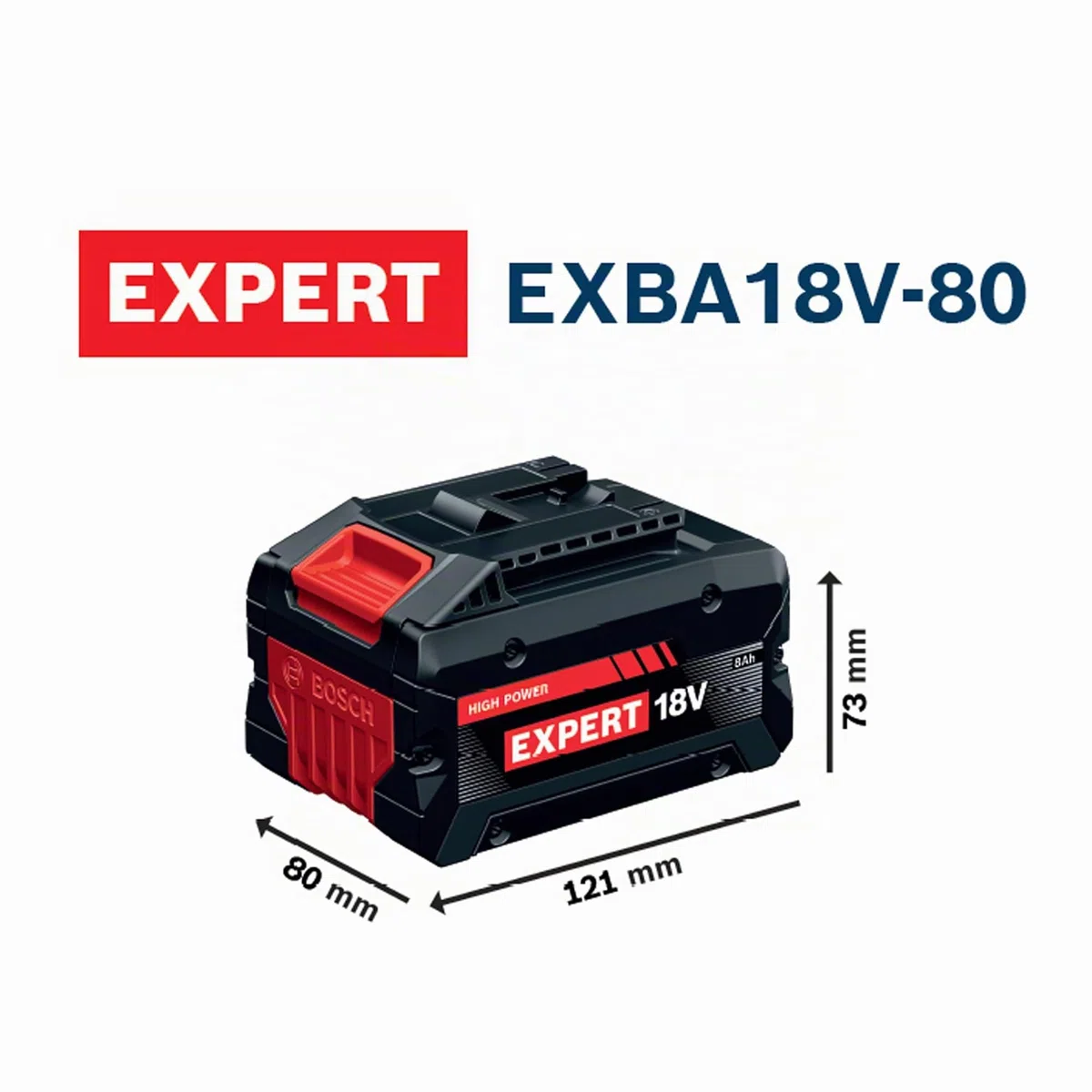 Bosch Expert - Batería de 18 V (2 Unidades, EXBA18V-80)