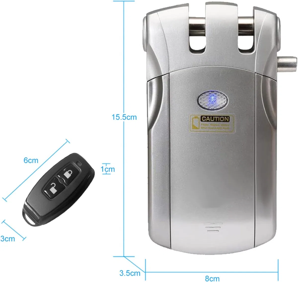 Wafu Droquimur | Cerradura invisible inteligente de seguridad WIFI con APP y mandos | Para todas las puertas | Antirrobos y Anti Okupas controlable desde el telefono | iOS y Android