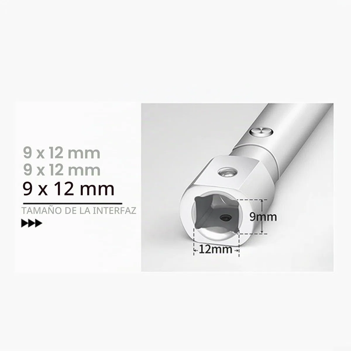 Llave dinamométrica digital de 6,8-135 Nm con cabeza de trinquete, ajustable, de acero cromo-vanadio, señal LED y acústica, memoria para 50 valores, precisión de ±2%, para automóvil e industria