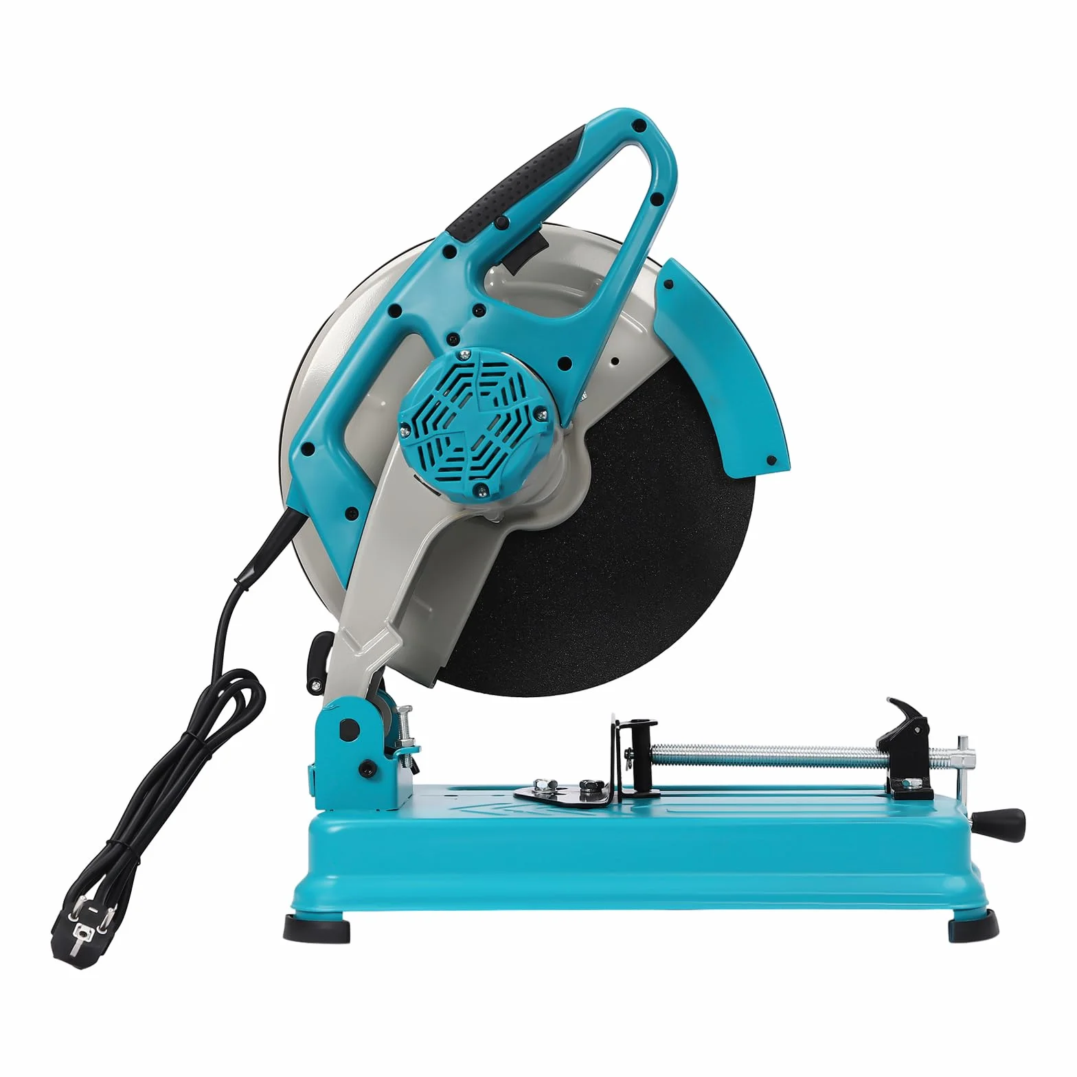 Sierra circular para metal, 2800 W, 3800 rpm, corte de metal ajustable, sierra tronzadora plegable para madera, hierro angular, acero, acero, perfiles de aluminio, barras de hierro macizo, tubos de