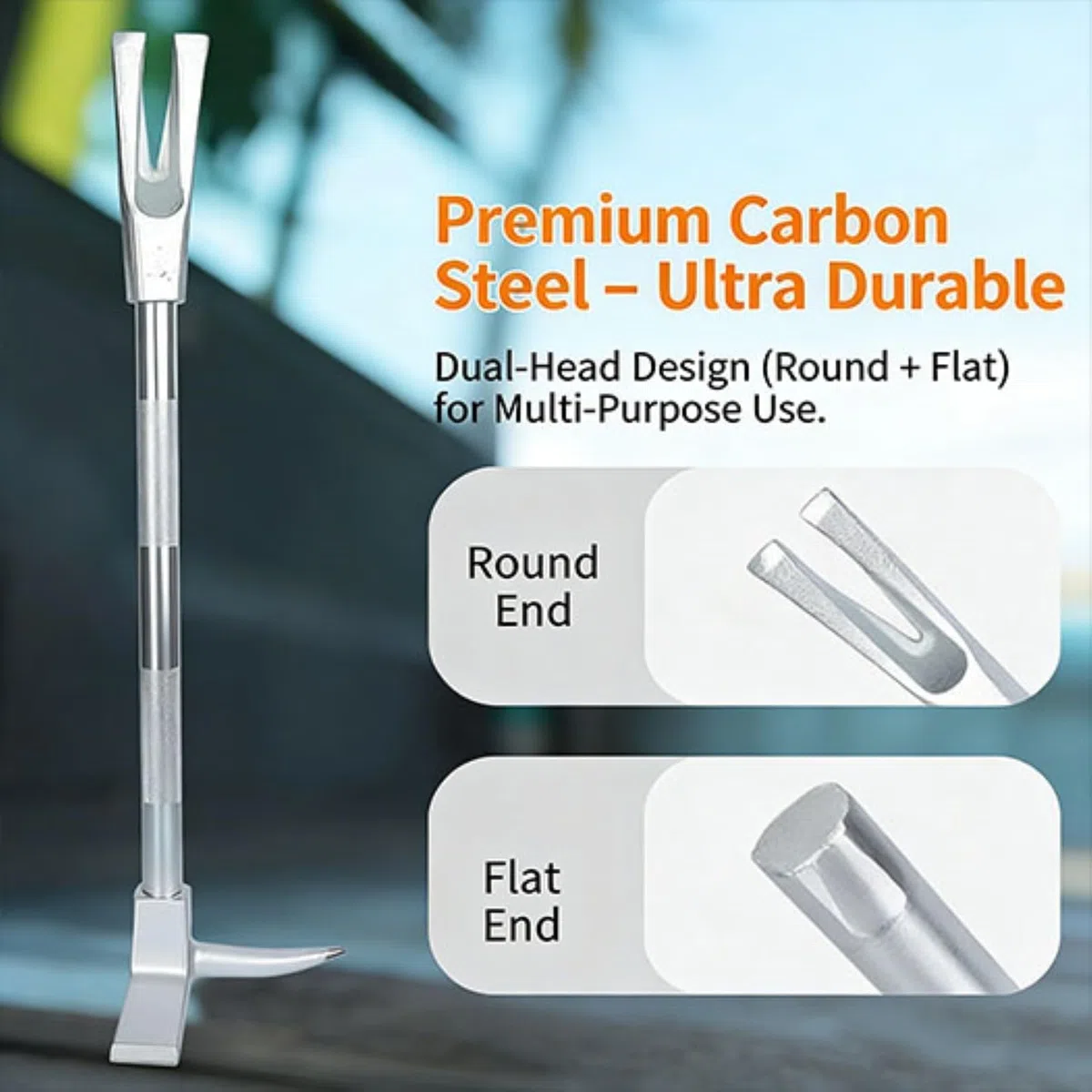 Herramienta Halligan Bar, Palanca de Rescate de Emergencia de 61cm/78cm/91cm, Extractor de Clavos de Acero Forjado con Pica y Horquilla en la Cabeza, Palanca de Demolición para Trabajo de Resca 910mm