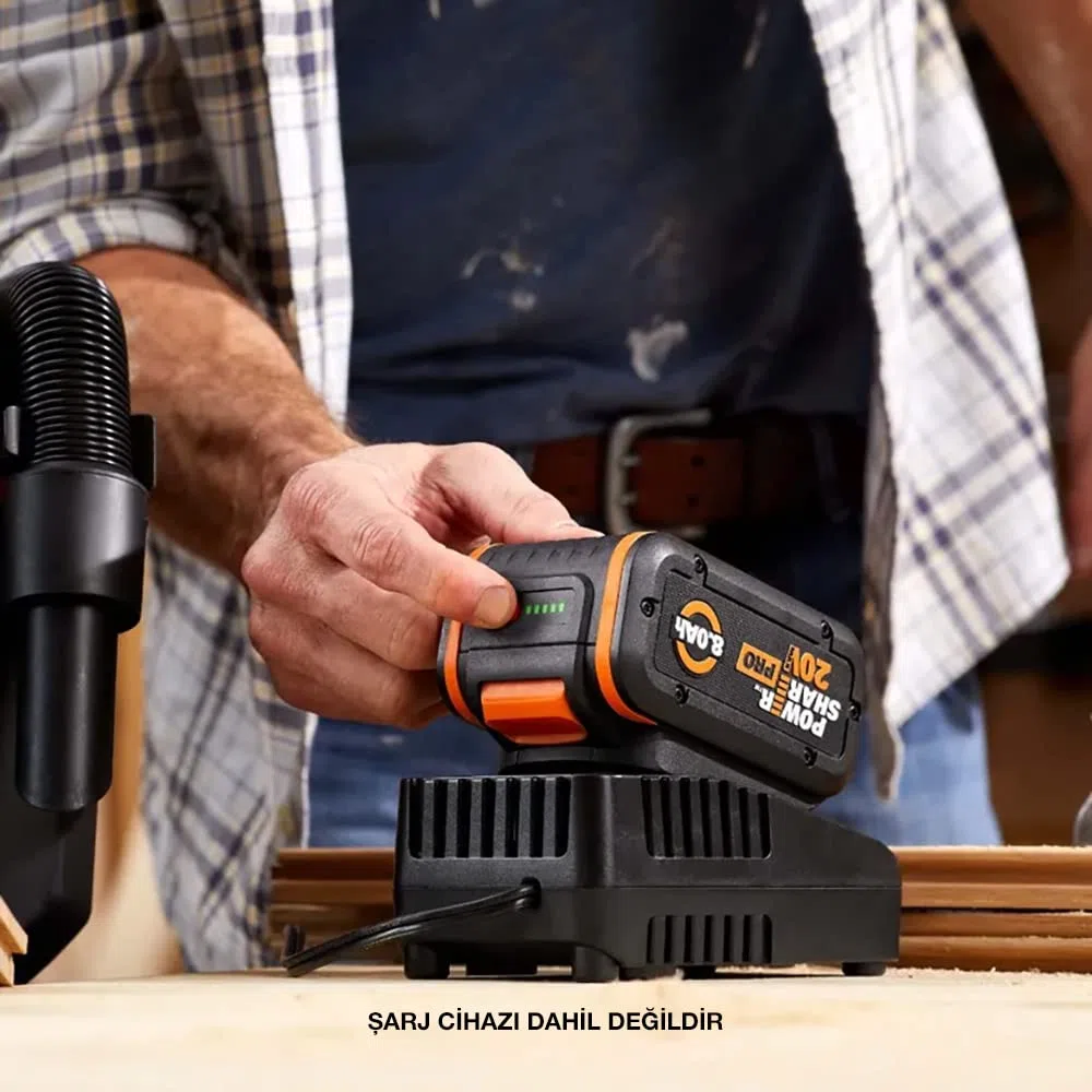 WORX - Batería Powershare Pro de Alta Capacidad (20 V, 8 Ah, WA3648 (con indicador de Nivel de Carga, Compatible con Todas Las Herramientas, 20 V/40 V/80 V)
