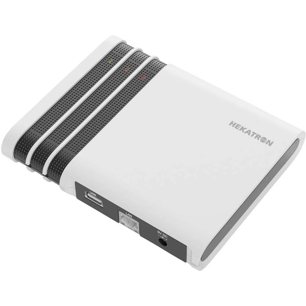 Hekatron Genius Port – Puerta de Enlace inalámbrica para detectores de Humo Genius Plus X – Reenvío fiable de Alarma a terminales móviles, instalación fácil